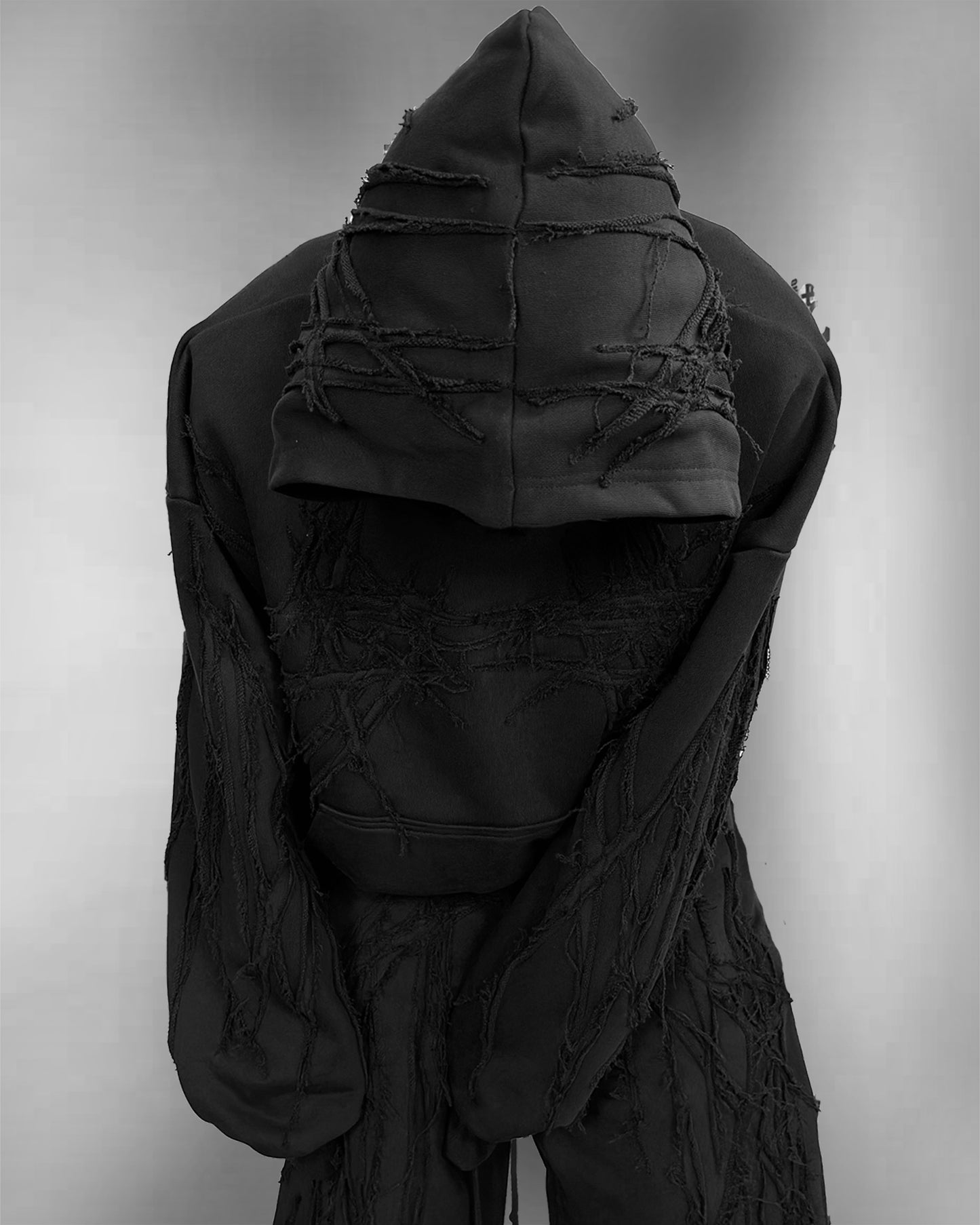 BLACK SCRAPS HOODIE