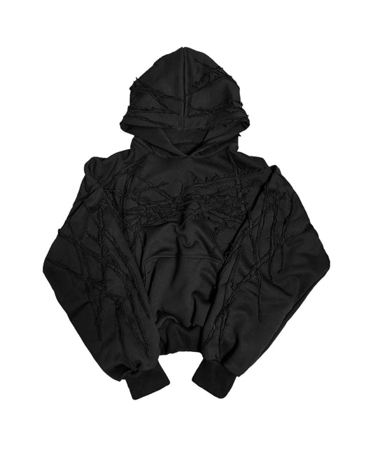 BLACK SCRAPS HOODIE
