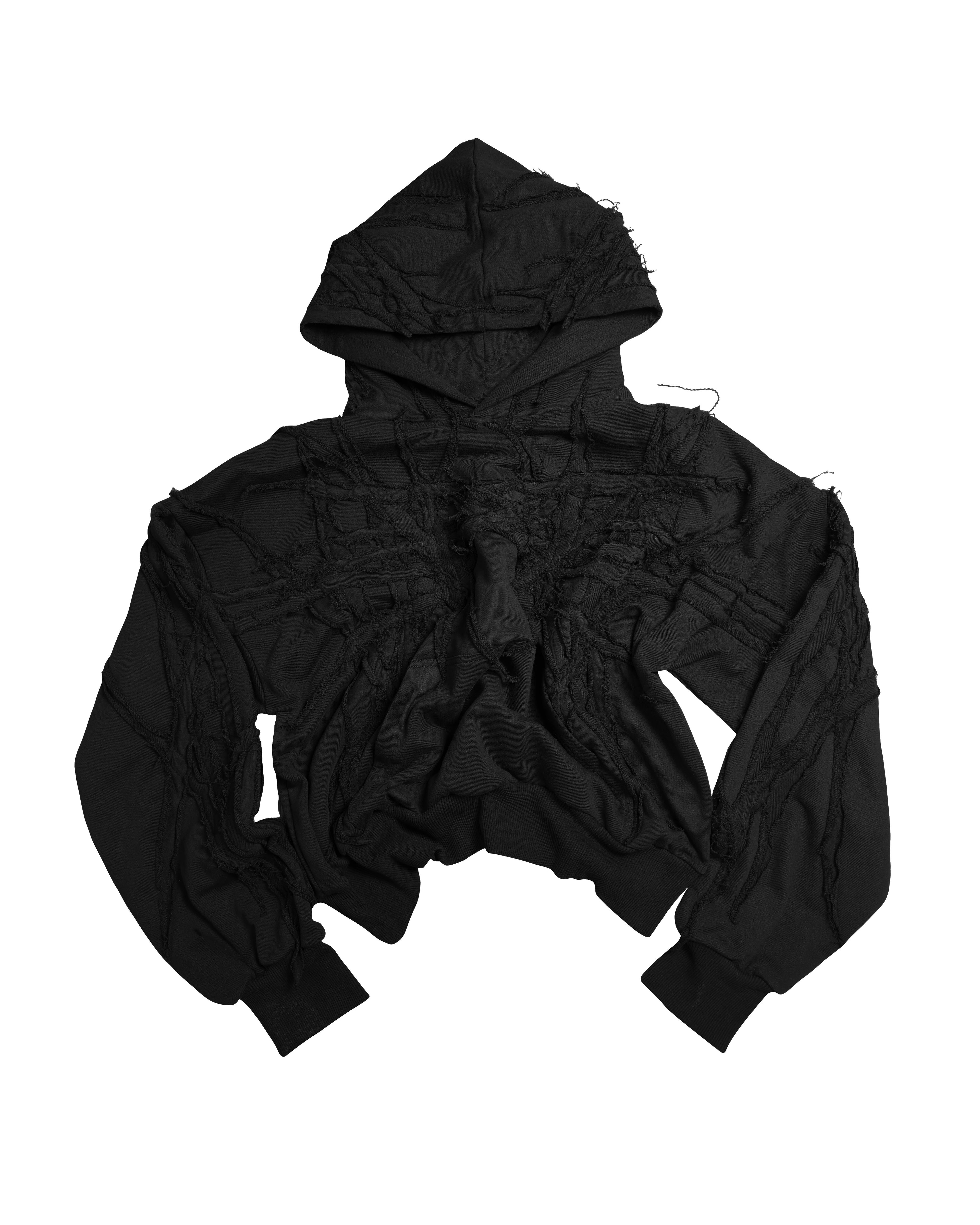 BLACK SCRAPS HOODIE