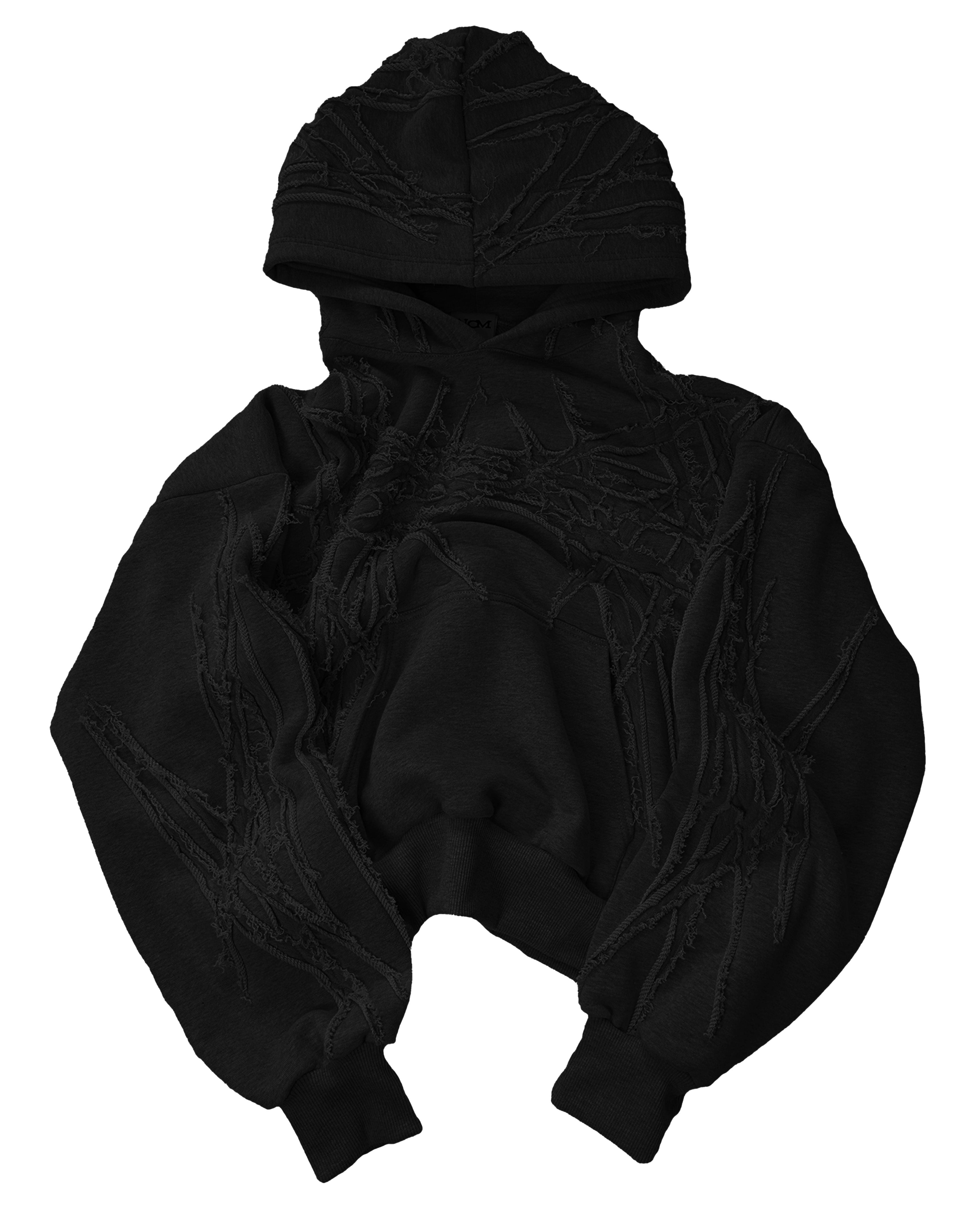 BLACK SCRAPS HOODIE