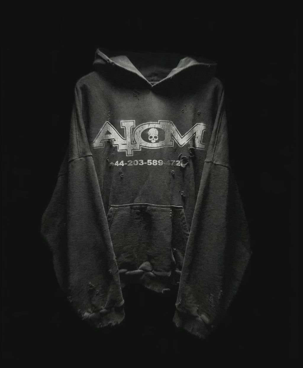 +44 BLACK HOODIE