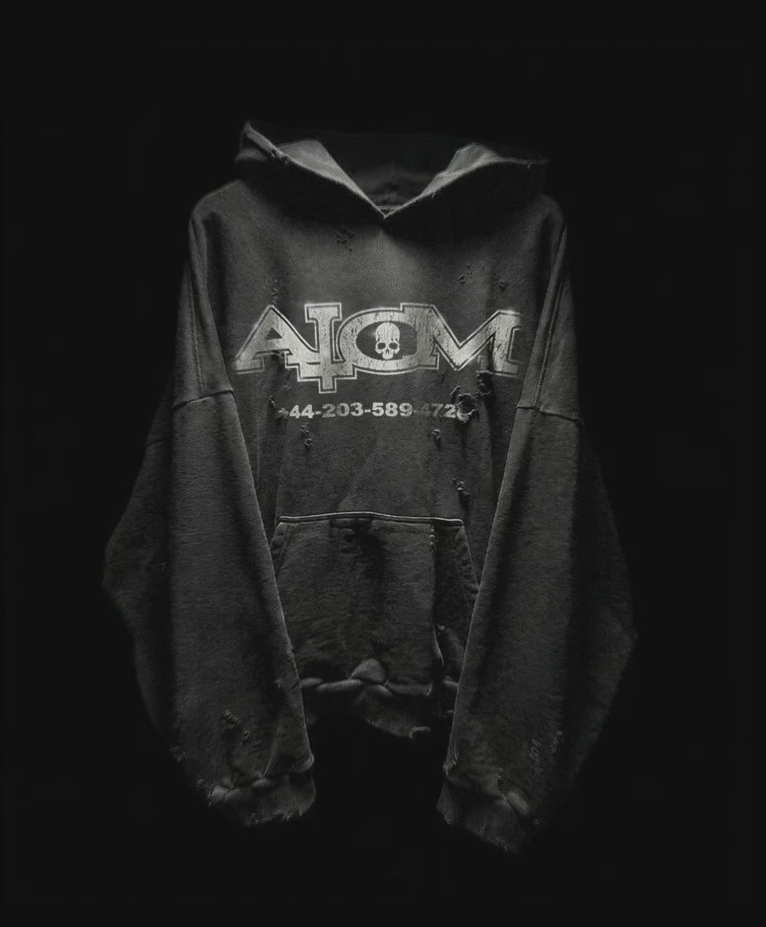 +44 BLACK HOODIE
